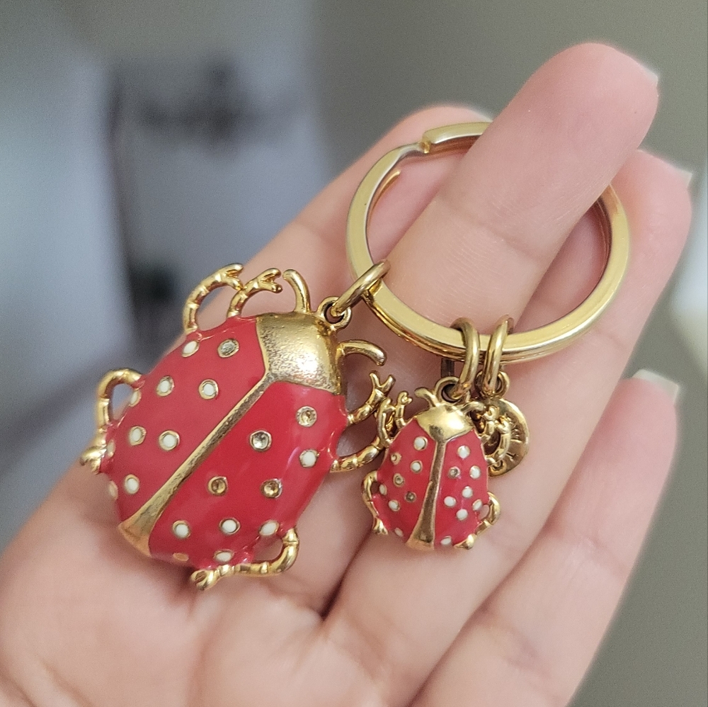 J. Crew Ladybug Gold Tone Keychain